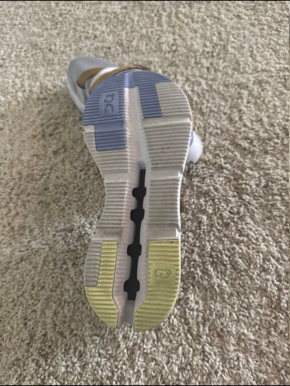 OnCloud Slip-On Velcro Athletic Shoes in Gray and Tan - Picture 5 of 5